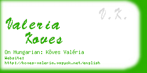 valeria koves business card