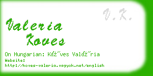 valeria koves business card